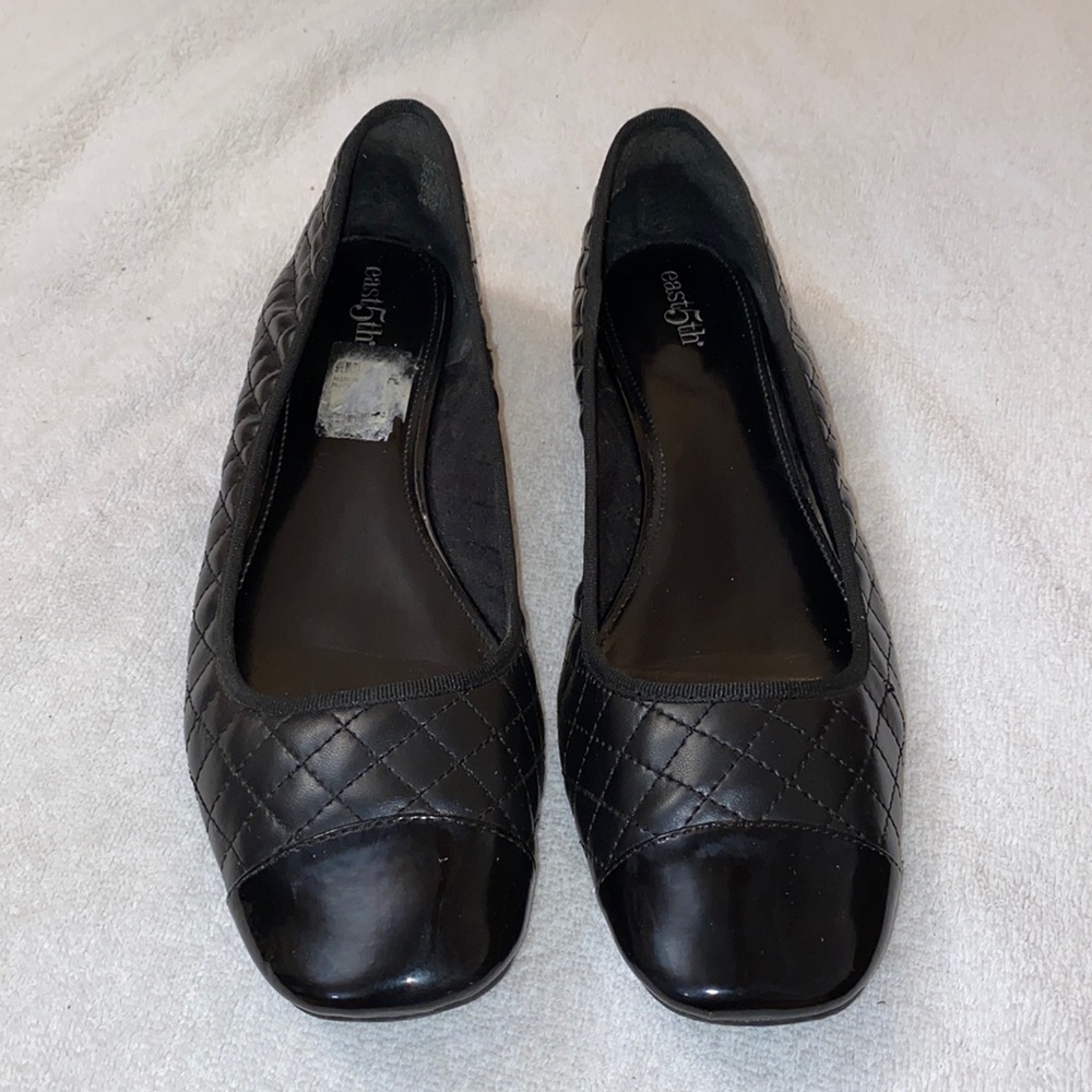 Black Quilted flats